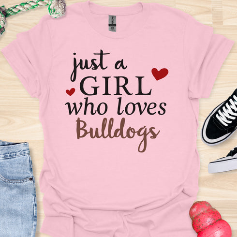 Just a girl who loves bulldogs - V4 - Elegant Lovely T-Shirt